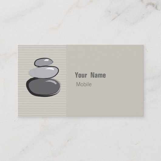 Carte De Visite Esquisse en pierre empilée Zen (Devant)