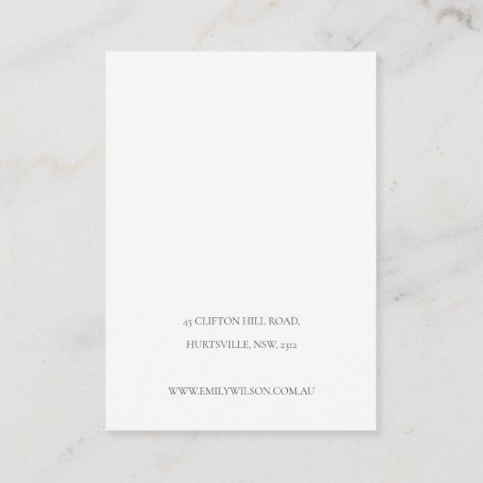 Carte De Visite Esquisse florale nénuphar Écran de collier (Dos)