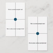 Carte De Visite essai échantillon (Devant / Derrière)