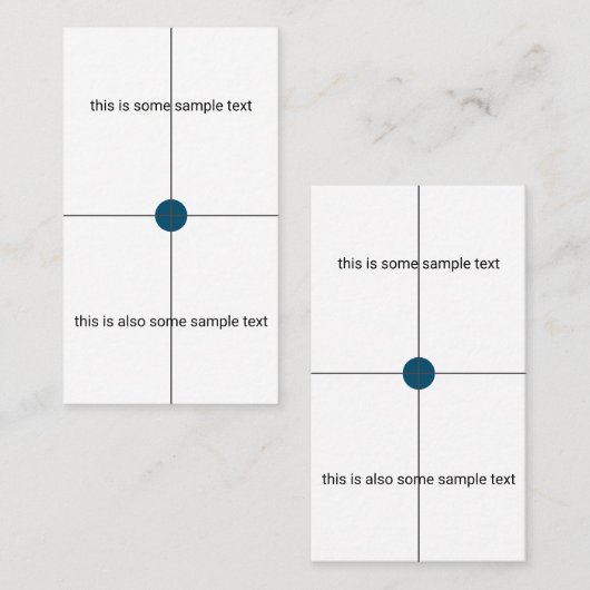 Carte De Visite essai échantillon (Devant / Derrière)