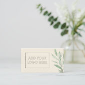 Carte De Visite Essential Oils add custom logo beige flower beauty (Debout devant)