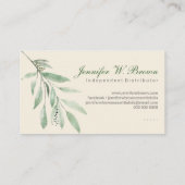 Carte De Visite Essential Oils add custom logo beige flower beauty (Dos)
