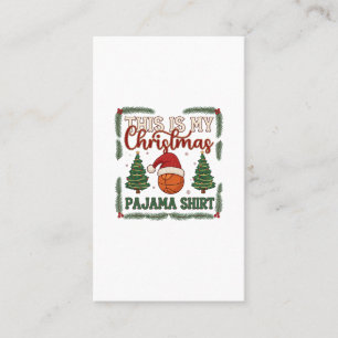 Carte De Visite Est Pantalon de Noël Basketball Chapeau de Père No