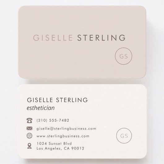 Carte De Visite Esthetician Feminine Professional