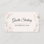 Carte De Visite Esthetician Floral QR Code Professional (Devant)
