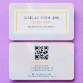 Carte De Visite Esthetician Holographic QR Code