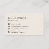 Carte De Visite Esthetician Modern Minimalist Rose Gold (Dos)