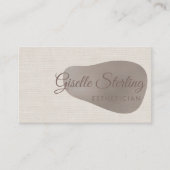 Carte De Visite Esthetician Neutral Linen Abstract Beauty (Devant)
