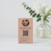 Carte De Visite Esthetician Photo Feed Boho Social Media QR Code (Debout devant)