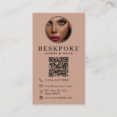 Carte De Visite Esthetician Photo Feed Boho Social Media QR Code (Devant)