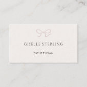 Carte De Visite Esthetician Pink Bow (Devant)