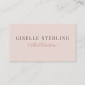 Carte De Visite Esthetician QR Code Blush Pink  (Devant)