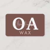 Carte De Visite Esthetician QR Code Terracotta Wax Specialist  (Devant)