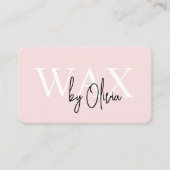 Carte De Visite Esthetician Wax Specialist Pink QR Code (Devant)