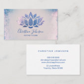 Carte De Visite esthéticien de lotus bleu (Devant / Derrière)