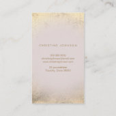 Carte De Visite esthéticien FAUX feuille d'or reine abeille (Dos)