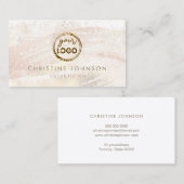 Carte De Visite esthéticien simulé de la peau de feuille (Devant / Derrière)