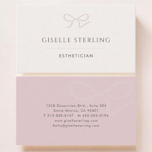 Carte De Visite Esthéticienne Arc-en-ciel Rose