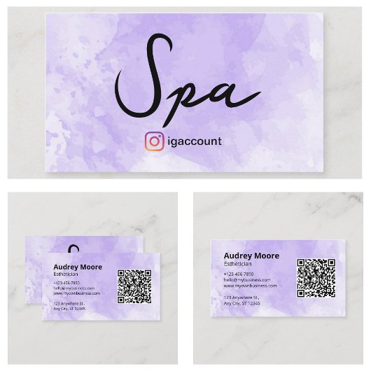 Carte De Visite Esthéticienne de Spa de Beauté