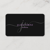 Carte De Visite Esthéticienne Initiales Script Med Spa Thérapeute (Devant)