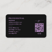 Carte De Visite Esthéticienne Initiales Script Med Spa Thérapeute (Dos)