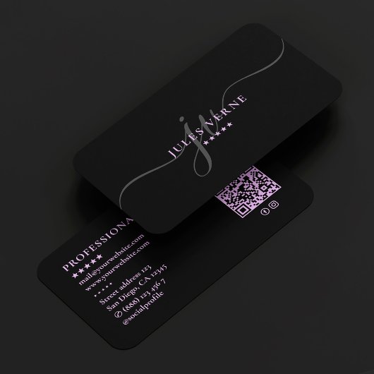 Carte De Visite Esthéticienne Initiales Script Med Spa Thérapeute