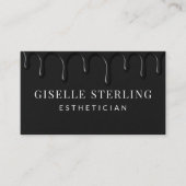 Carte De Visite Esthéticienne Moderne Noir (Devant)