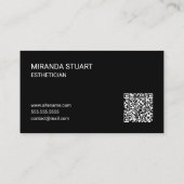 Carte De Visite Esthéticienne professionnelle en écriture moderne (Dos)