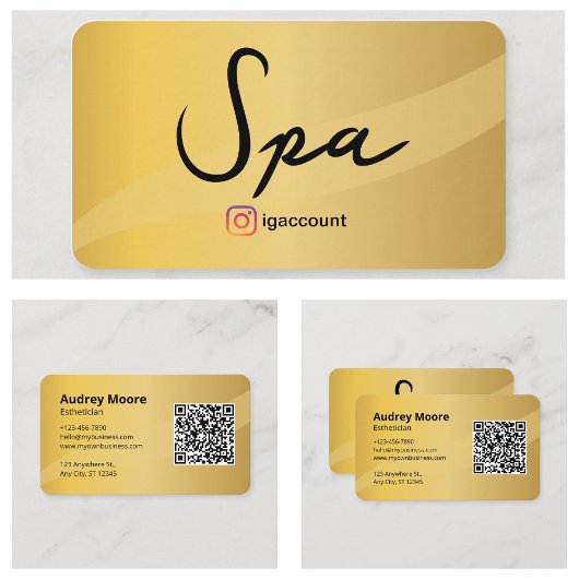 Carte De Visite Esthéticienne Services de Spa