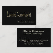 Carte De Visite Esthéticienne sous licence (Devant / Derrière)