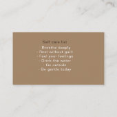Carte de visite esthétique à typographie minimale (Dos)