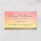 Carte De Visite Esthétique avon personnalisée rose et denim (Dos)