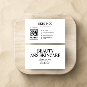 Carte De Visite Esthétique Beauté Skincare salon Minimaliste