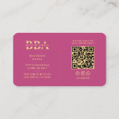 Carte De Visite Esthétique Beauticienne esthétique rose moderne (Dos)