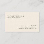 Carte de visite esthétique classique en olive (Devant)