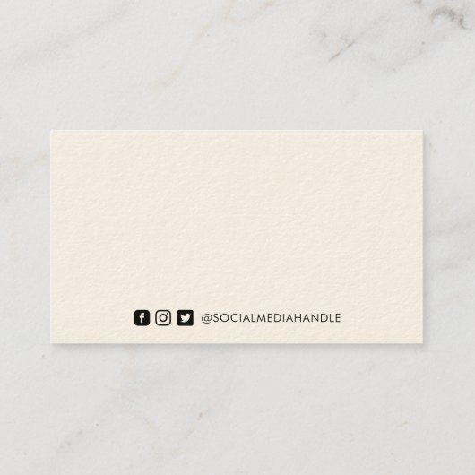 Carte de visite esthétique classique en olive (Dos)