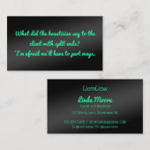 Carte De Visite Esthétique de beauté humoristique (Devant / Derrière)