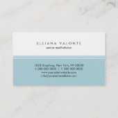 Carte de visite esthétique de monogramme moderne (Dos)