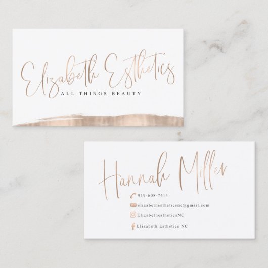 Carte De Visite Esthétique Elizabeth (Devant / Derrière)