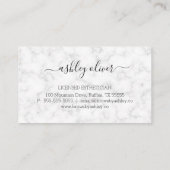 Carte de visite Esthétique en marbre (Dos)