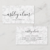 Carte de visite Esthétique en marbre (Devant / Derrière)