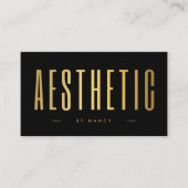 Carte De Visite Esthétique esthétique Qr Code Logo Noir Et Or (Devant)