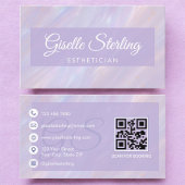 Carte De Visite Esthétique Iridescente Pastel Opal Holographique