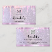 Carte De Visite Esthétique Lash Nails Cheveux Code QR Logo Déchets (Devant / Derrière)