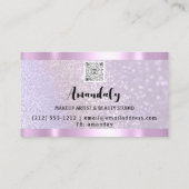 Carte De Visite Esthétique Lash Nails Cheveux Code QR Logo rose (Dos)