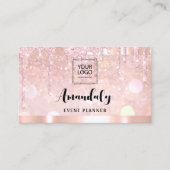 Carte De Visite Esthétique Lash Nails cheveux Code QR Logo Rose Dr (Devant)