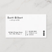 Carte De Visite Esthétique manuscrite Typographie Marbre (Dos)