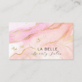 Carte De Visite Esthétique manuscrite Typographie Marbre (Devant)