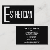 Carte de visite Esthétique noir et blanc (Devant / Derrière)