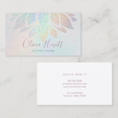 Carte De Visite Esthétique parties scintillant FAUX (Devant / Derrière)